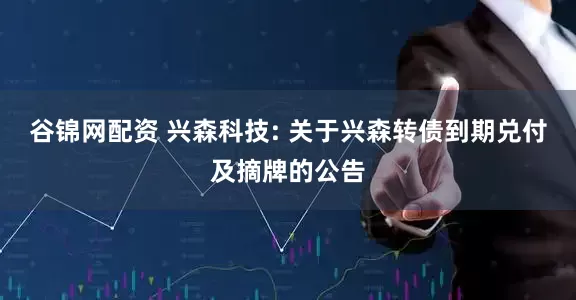 谷锦网配资 兴森科技: 关于兴森转债到期兑付及摘牌的公告